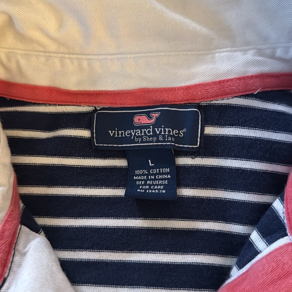 Vineyard Vines, Navy white strip rugby shirt,
Large - Picture 2 of 5